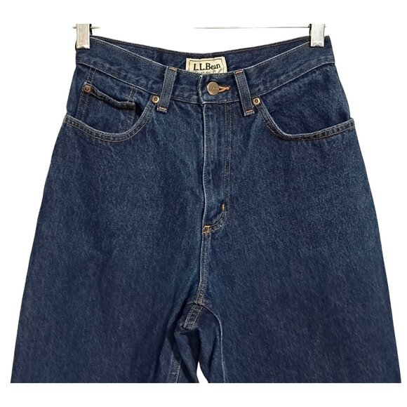L.L. Bean Denim - Vintage 80s L.L. Bean HIgh Waisted Womens Natural Fit Jeans 6 Regular Dark Blue